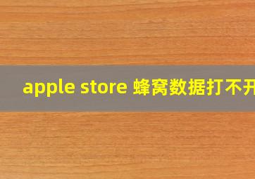 apple store 蜂窝数据打不开